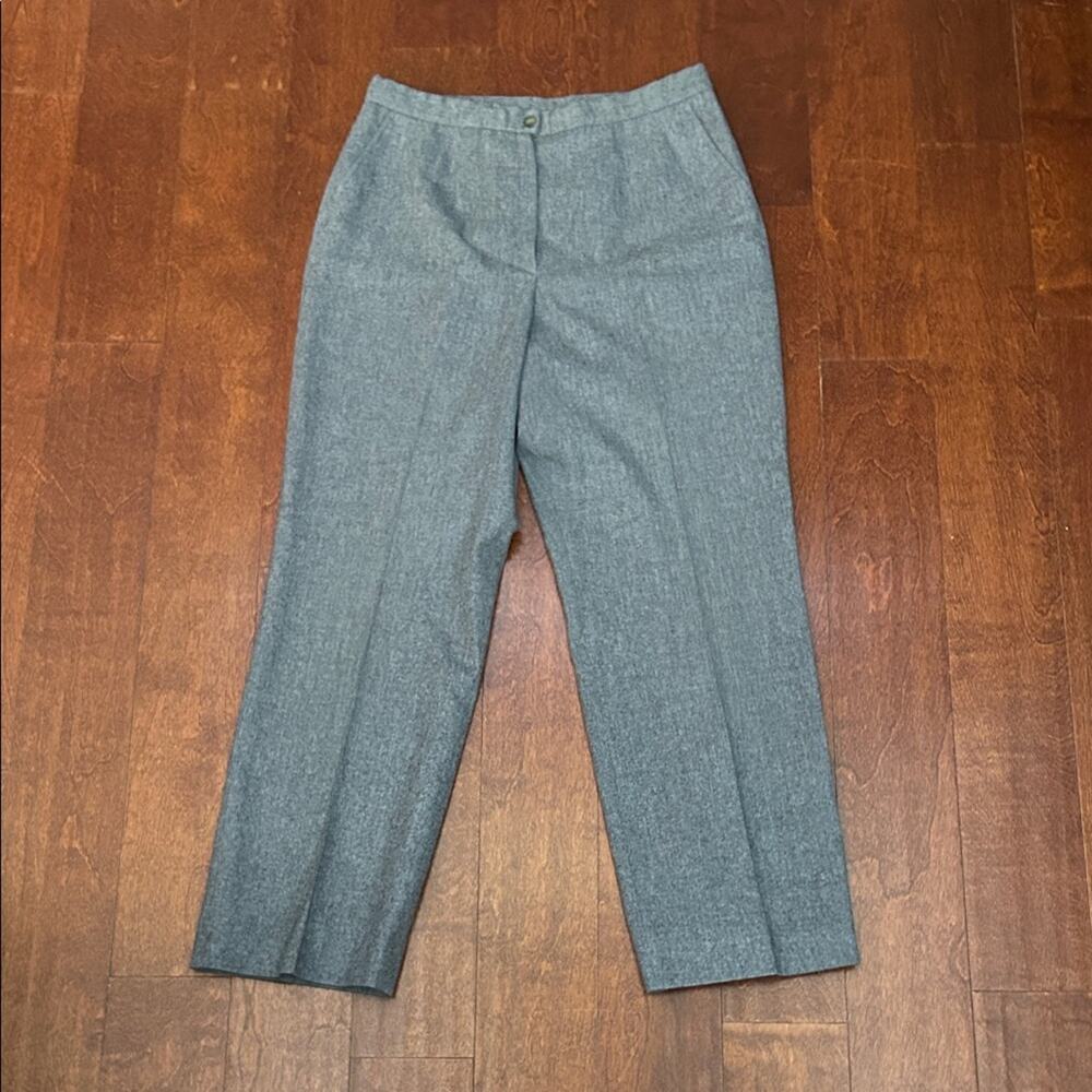 Vintage Pendleton Womens Tailored Gray Dress Trousers, 100% Virgin Wool, Size 14
